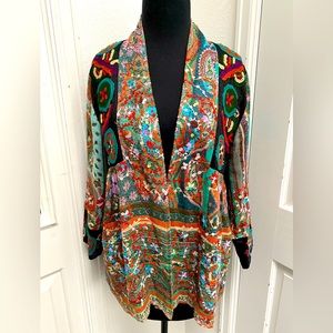Beautiful Vintage Heavily Embroidered Colorful Boho Jacket
